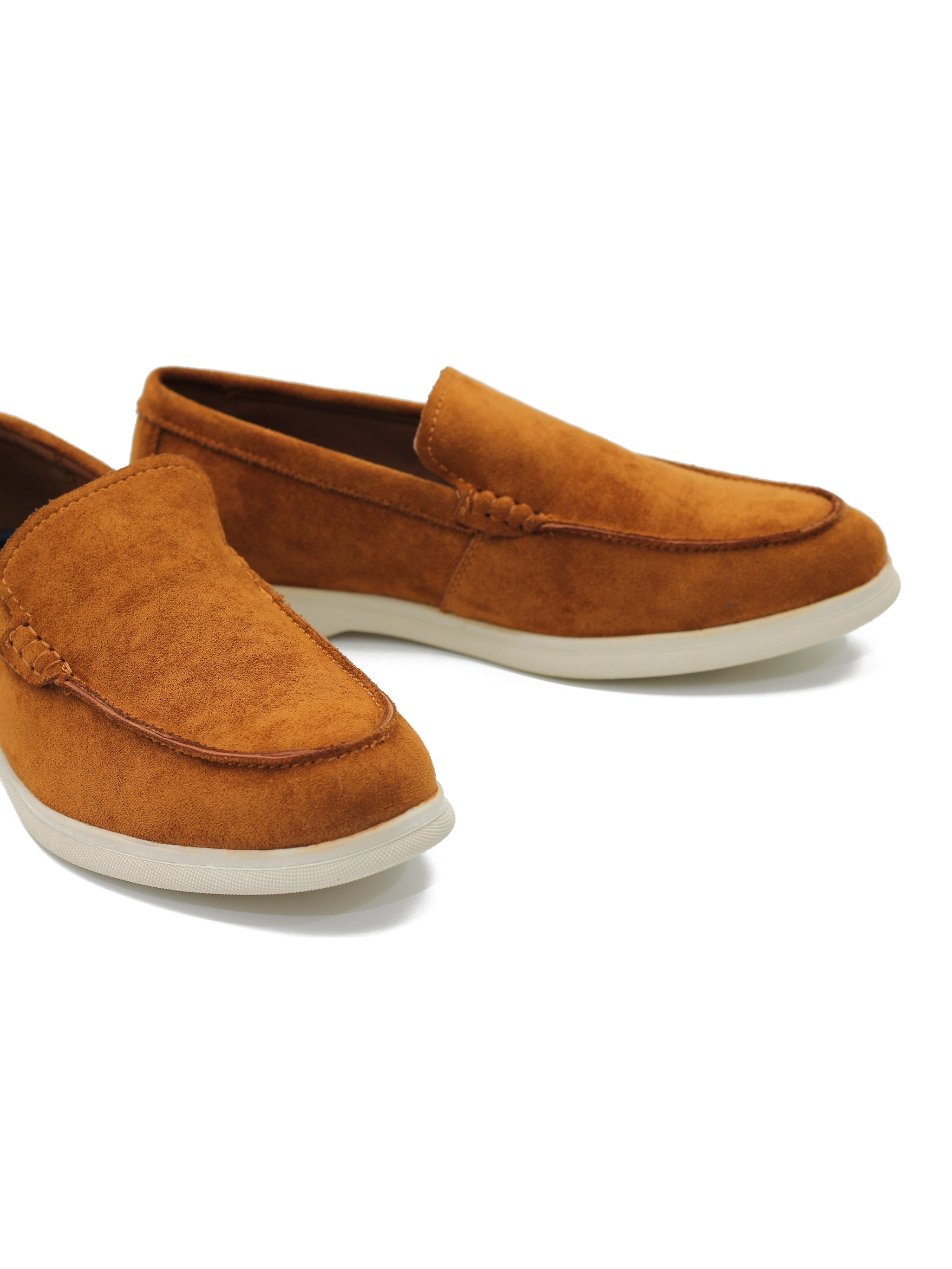 SUEDE FAUX LEATHER MOCCASINS