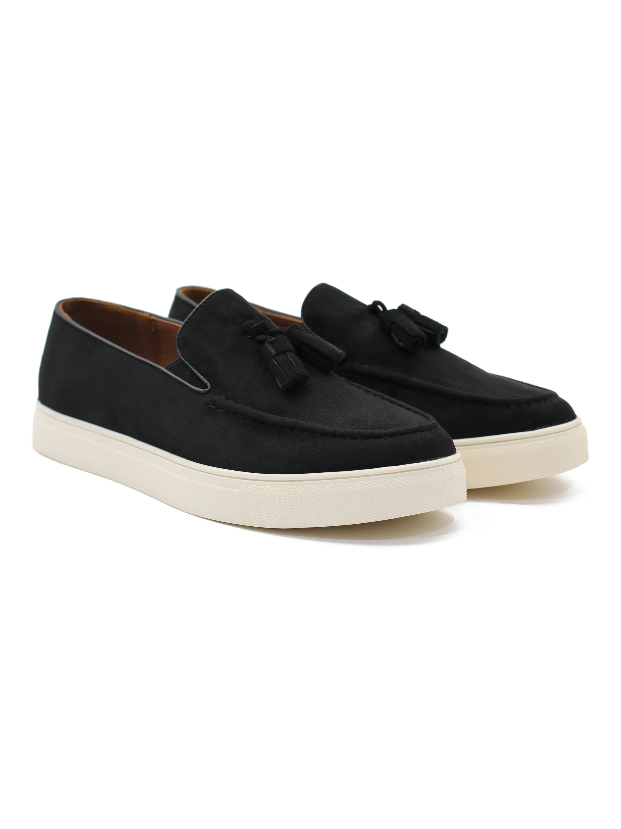 FAUX LEATHER SUEDE SNEAKER WITH TASSEL