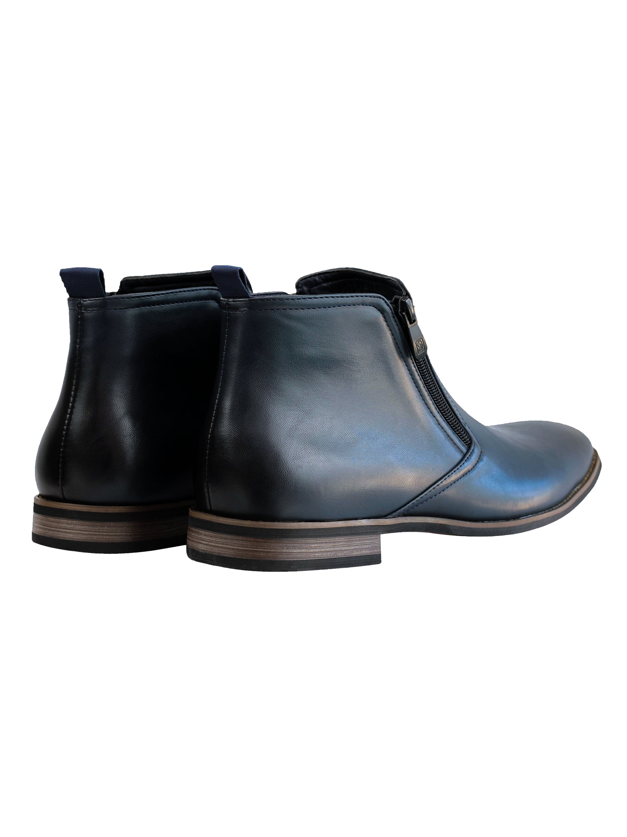 CHELSEA-STIEFEL AUS KUNSTLEDER MIT NIEDRIGEM ANKLE IN MARINE