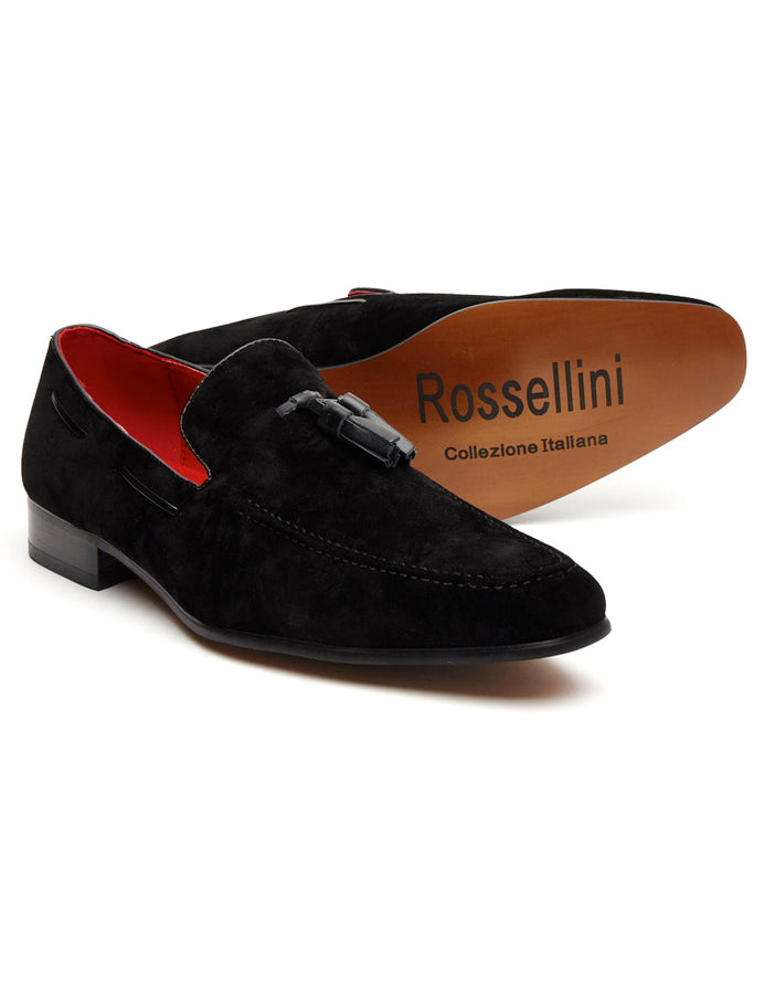 BLACK SUEDE FAUX LEATHER SHOES