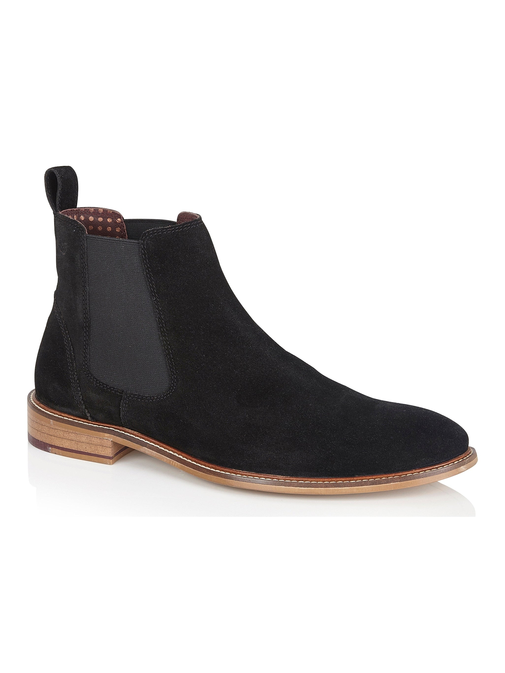 SUEDE CHELSEA BOOTS IN BLACK
