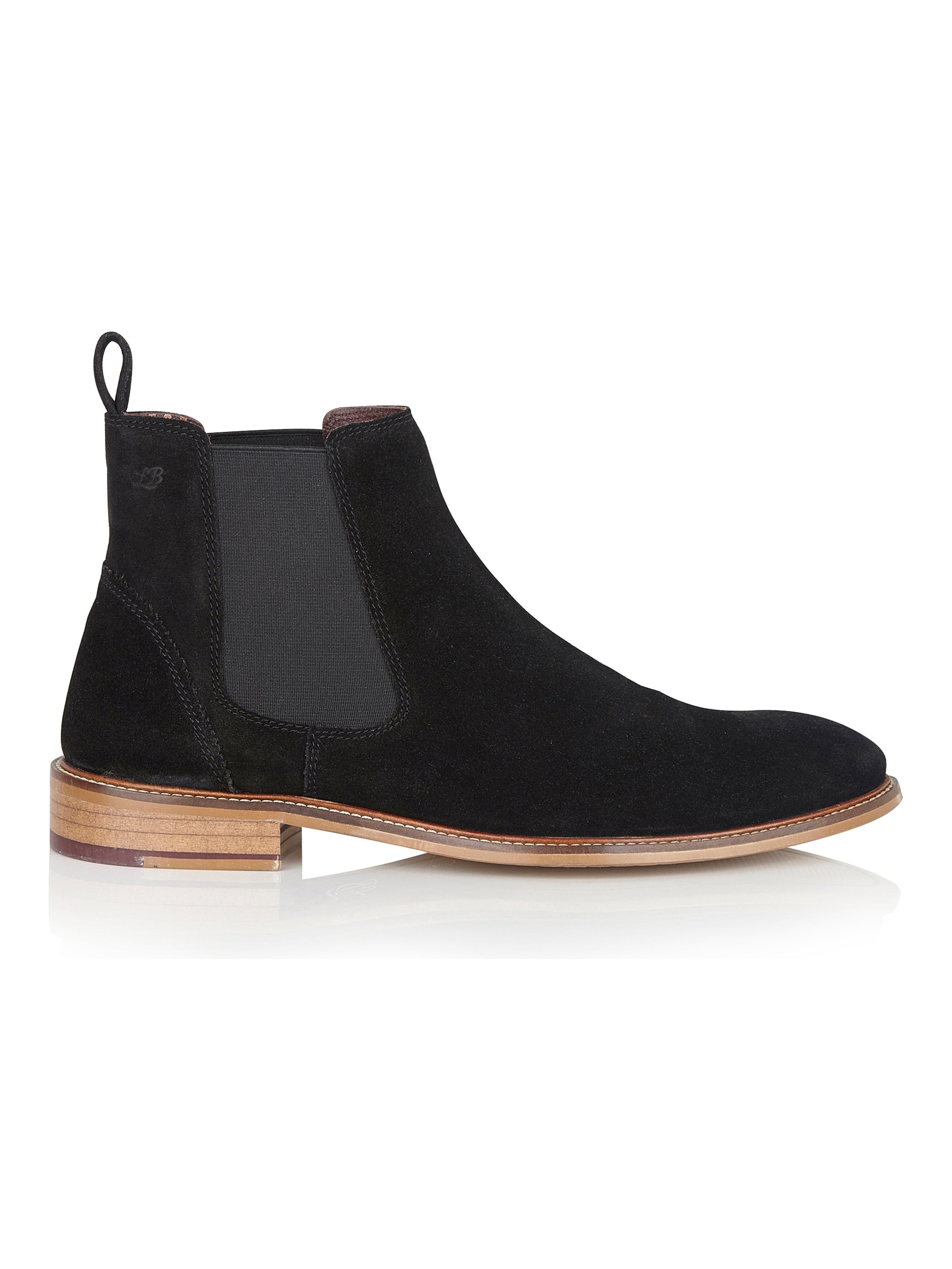 SUEDE CHELSEA BOOTS IN BLACK