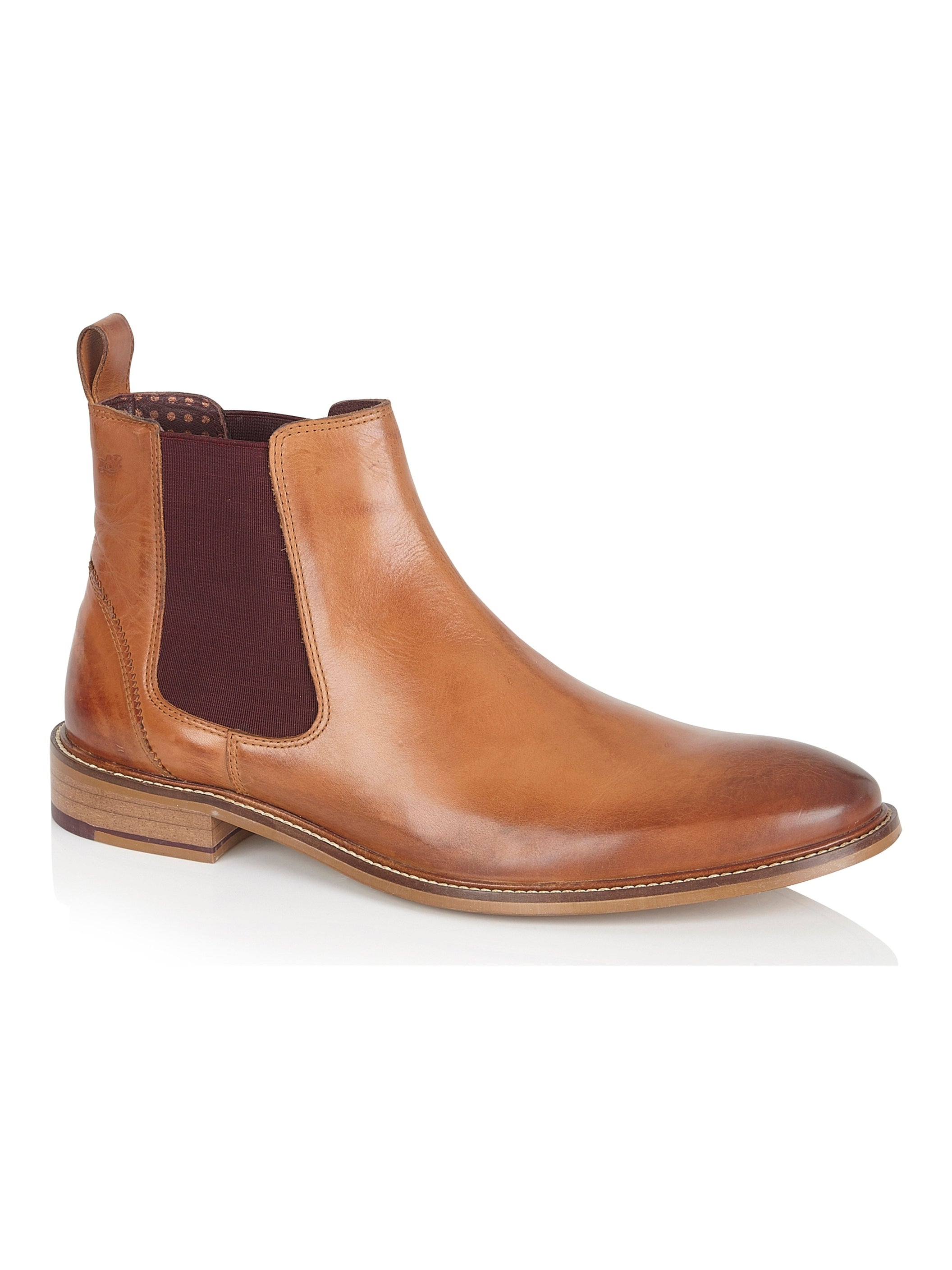 LEATHER CHELSEA BOOTS IN TAN