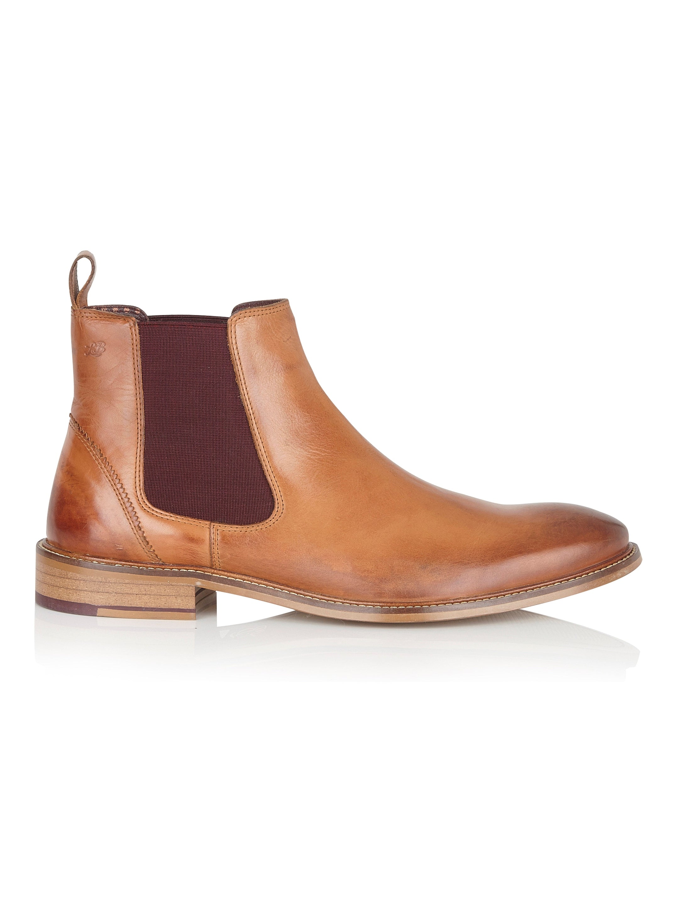 LEATHER CHELSEA BOOTS IN TAN