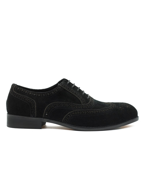 FULL BROGUE IN BLACK SUEDE