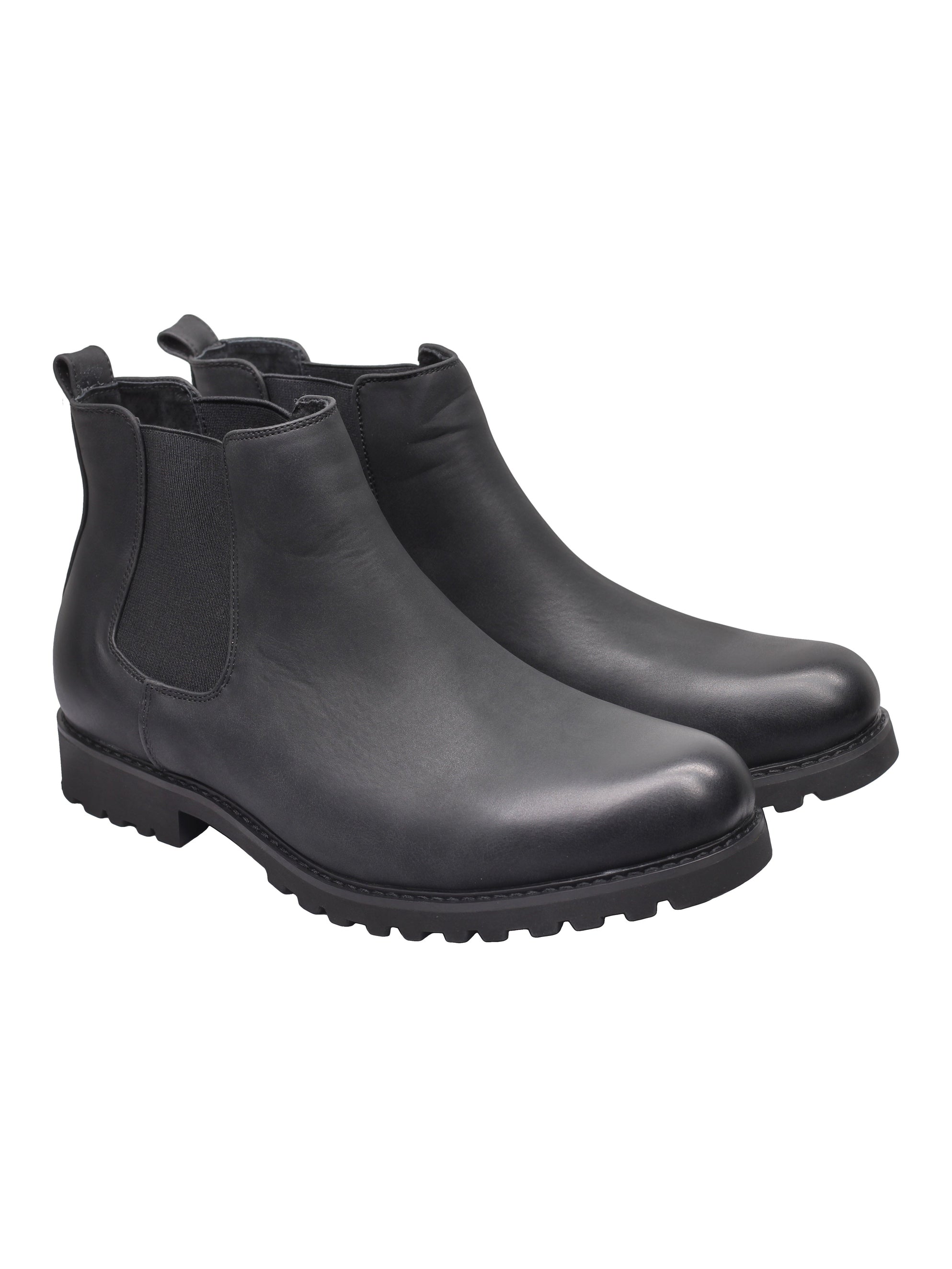 CHELSEA FAUX LEATHER BOOTS