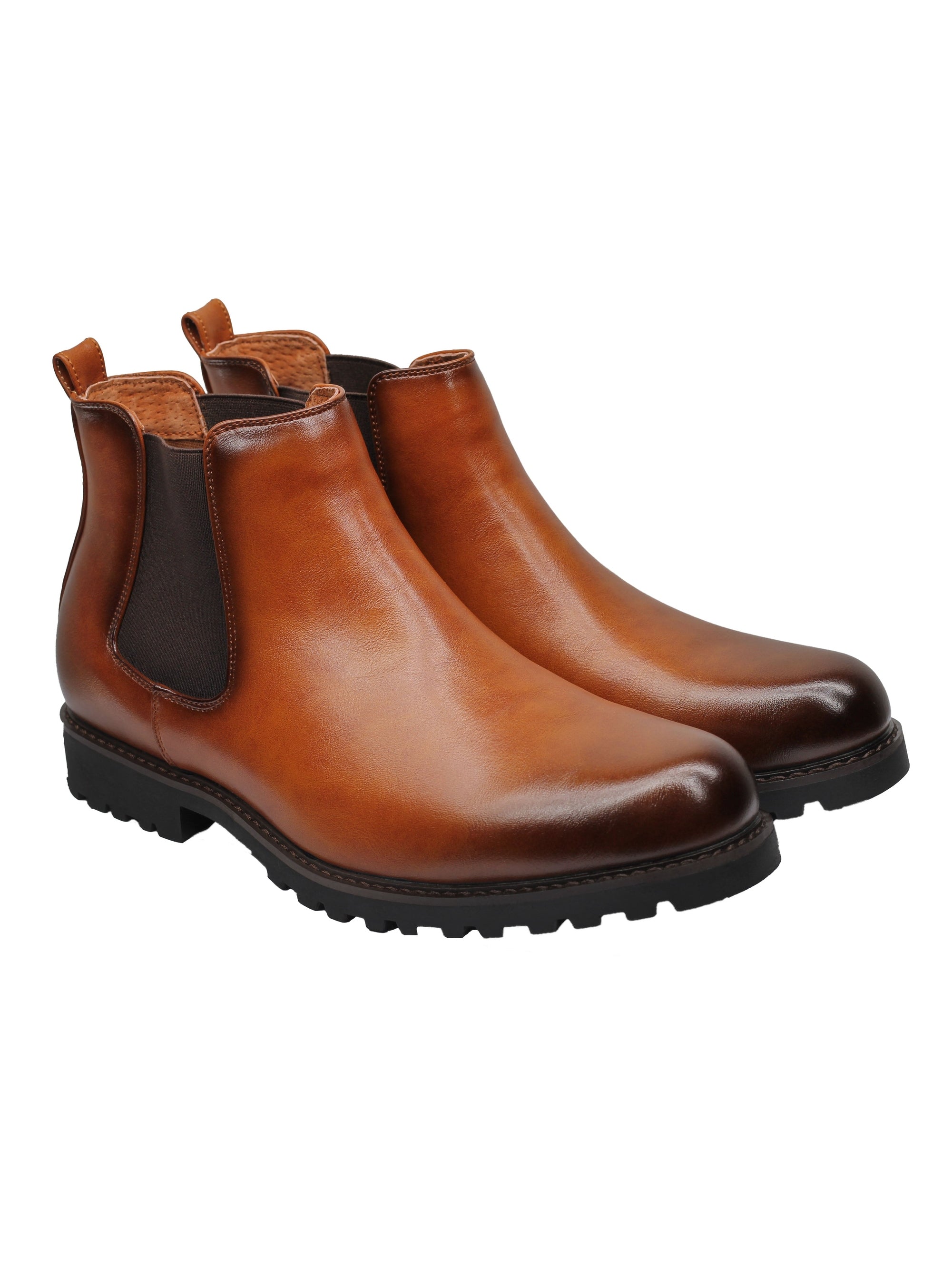 CHELSEA FAUX LEATHER BOOTS