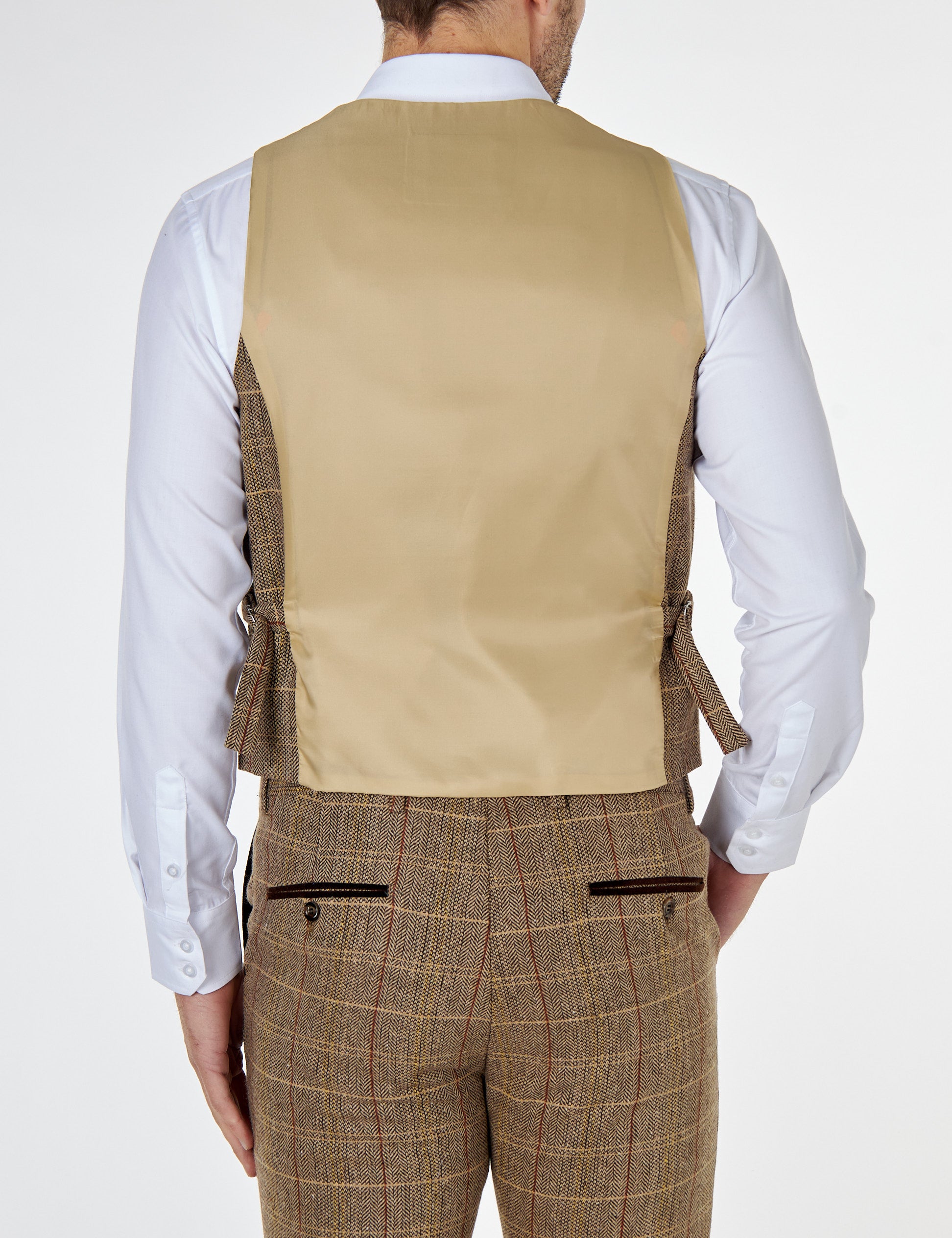 CARLO - GILET EN TWEED MARRON