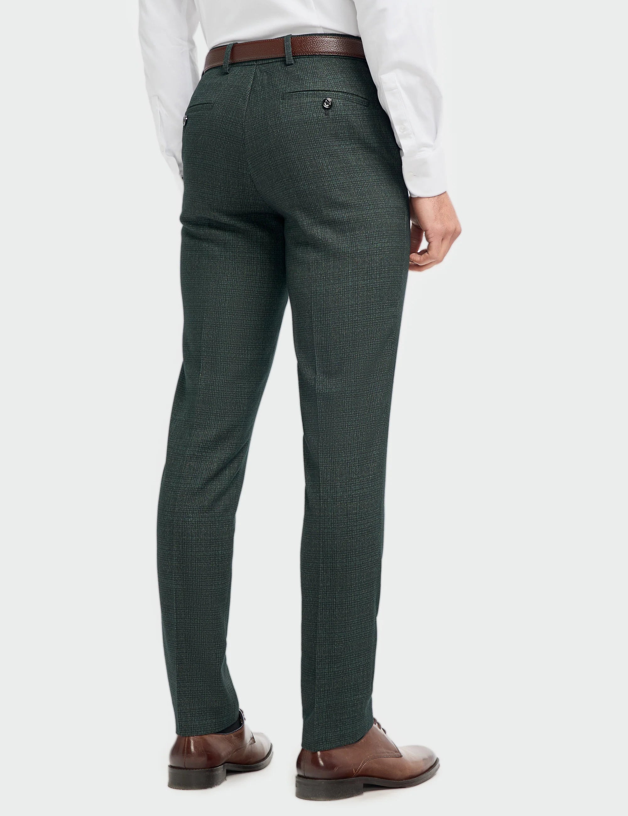 CARIDI SLIM FIT OLIVE TROUSERS