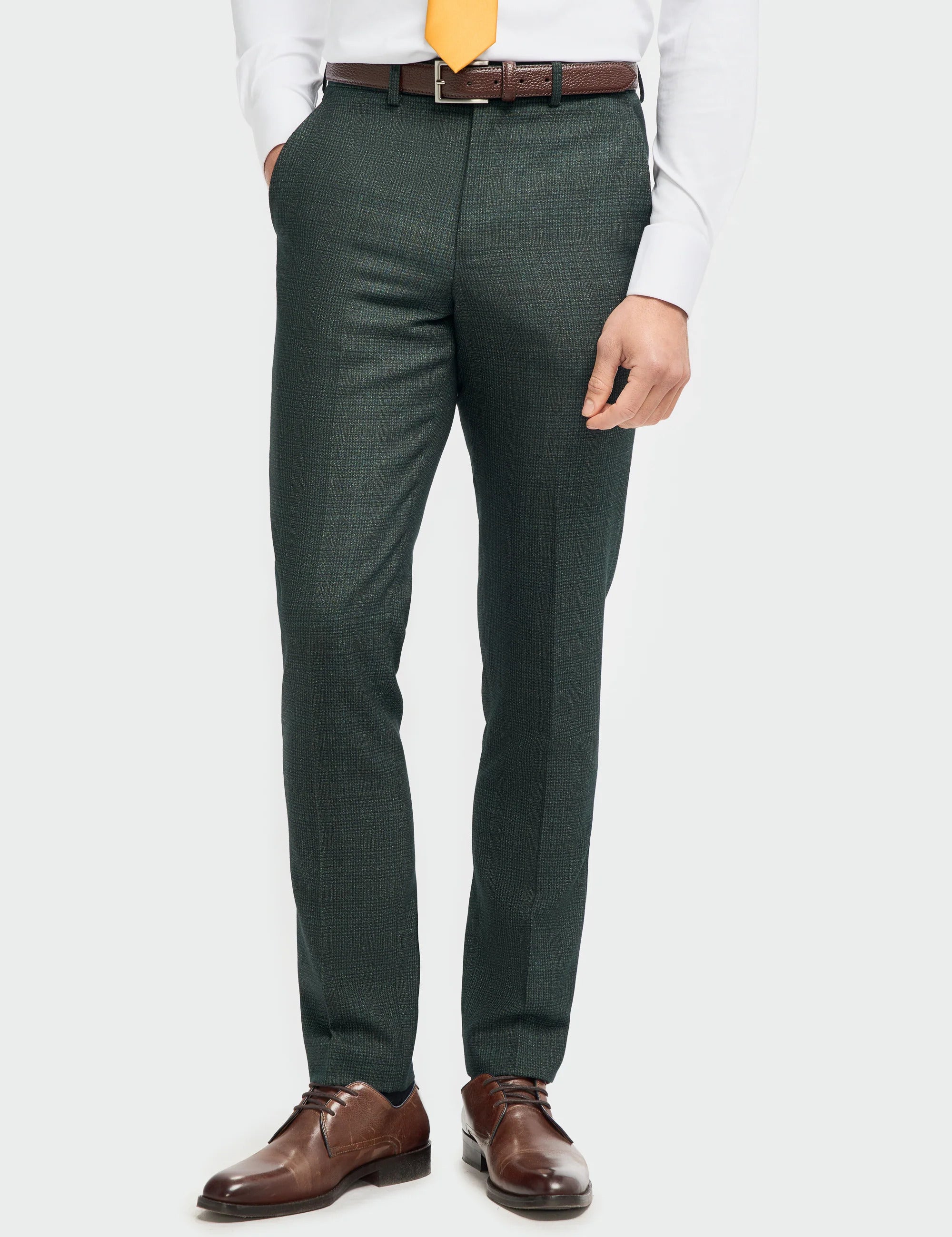 CARIDI SLIM FIT OLIVE TROUSERS