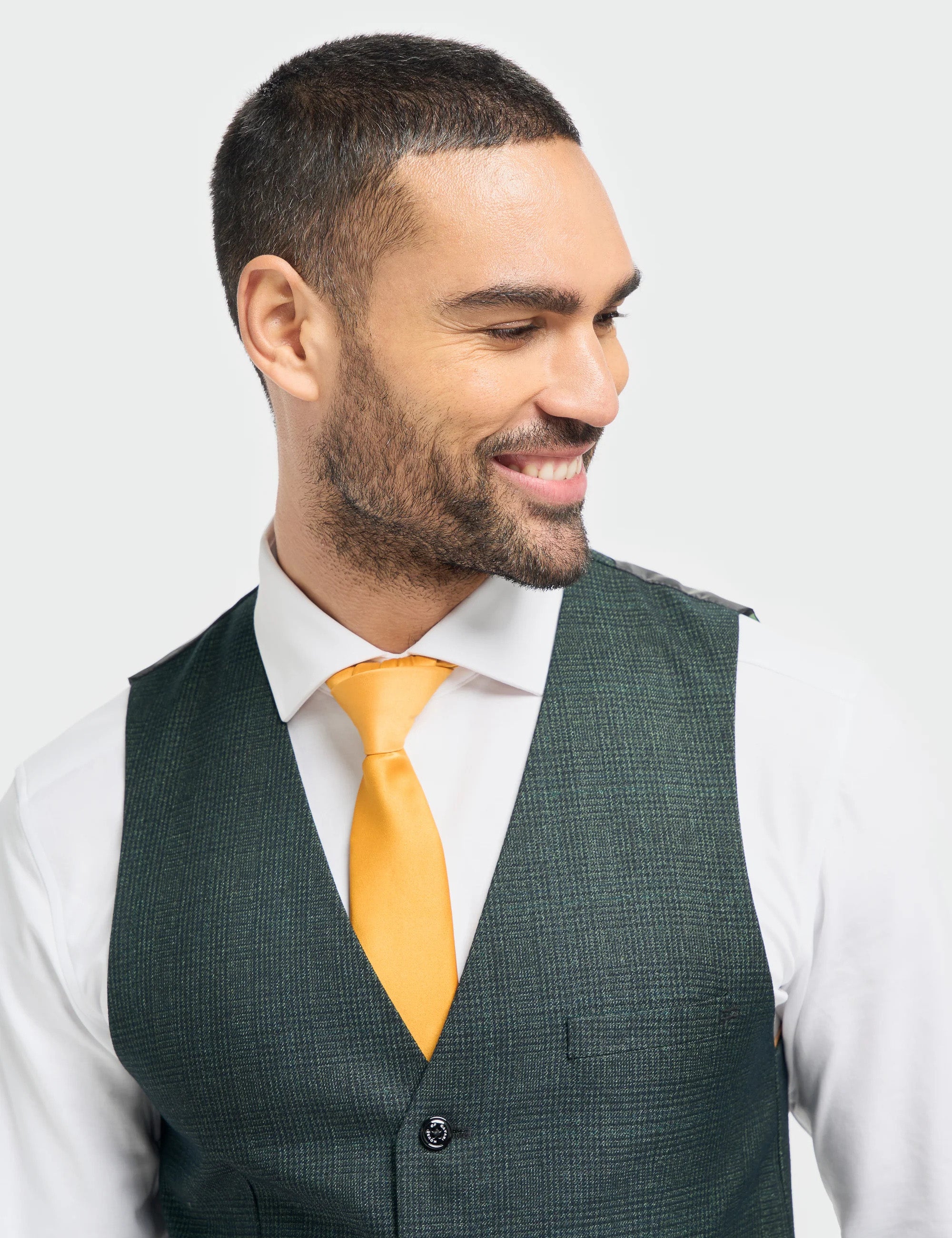 CARIDI SLIM FIT OLIVE WAISTCOAT