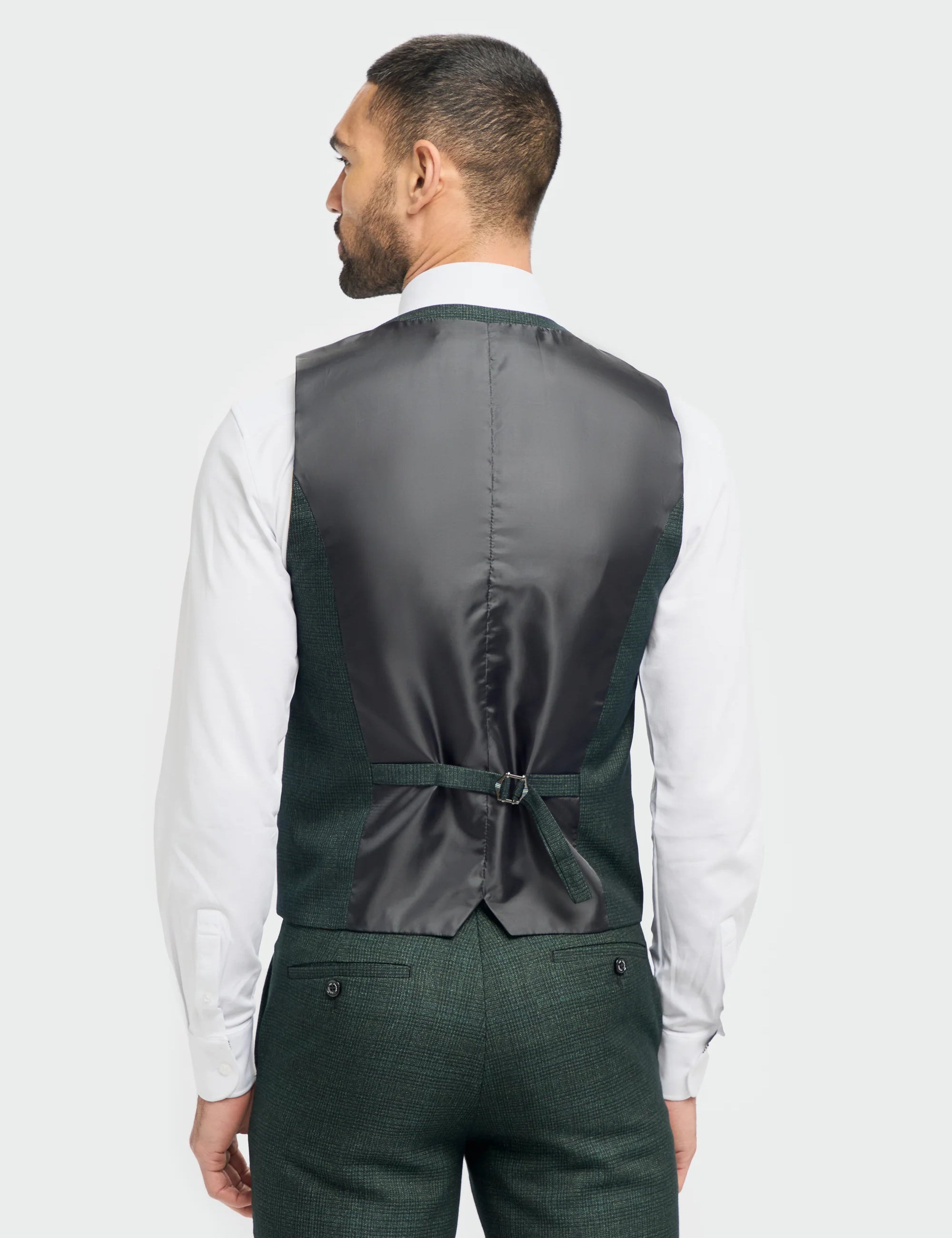 CARIDI SLIM FIT OLIVE WAISTCOAT