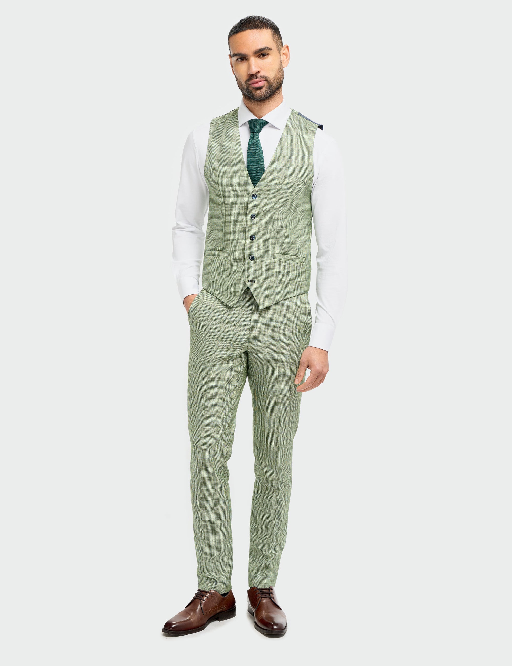 MENS CARIDI SAGE THREE PIECE SUIT