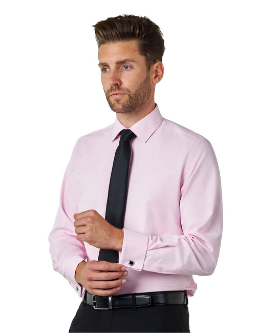 CLASSIC PINK DOUBLE CUFF TAILORED FIT SHIRT