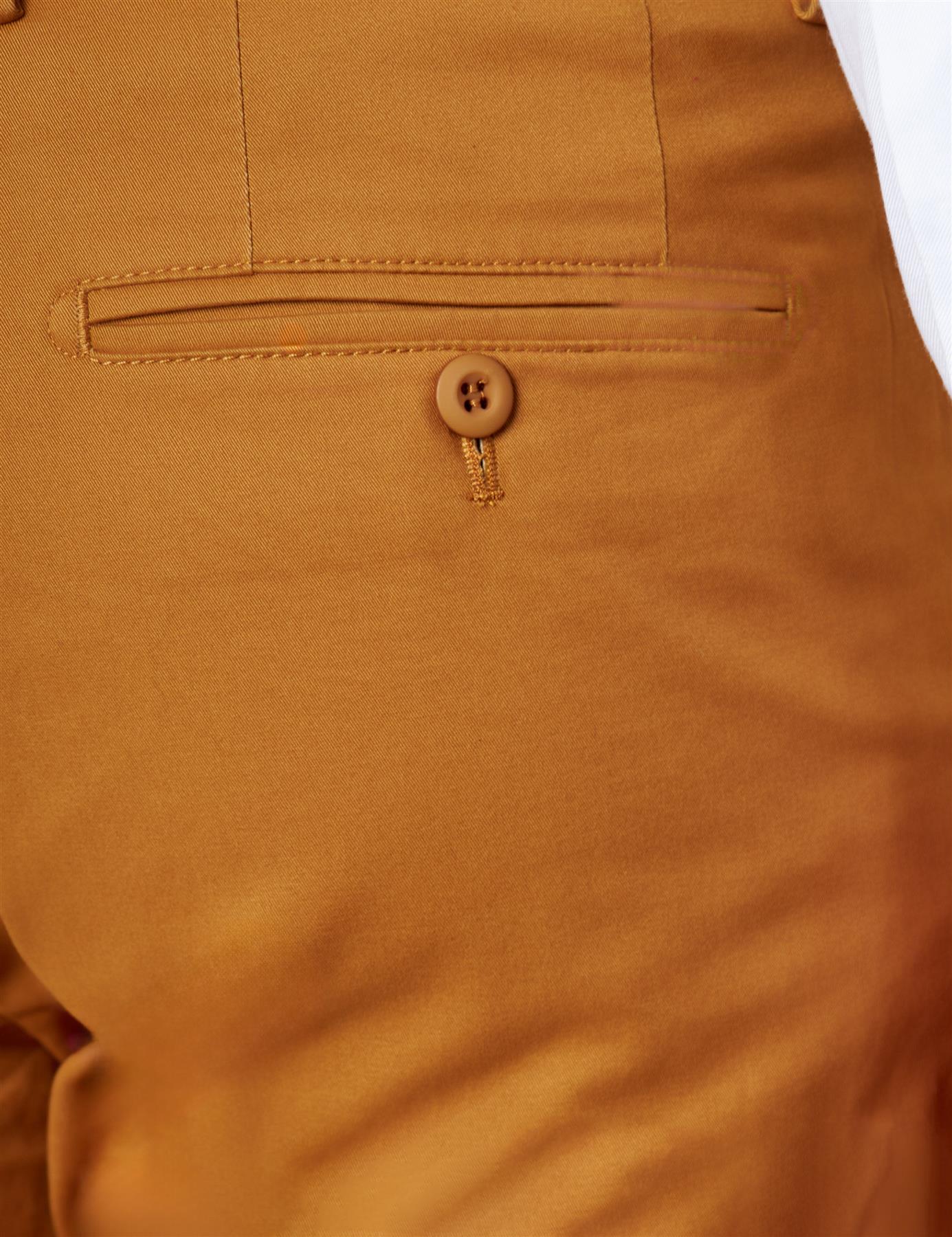 COTTON STRETCH CHINO TAN YELLOW