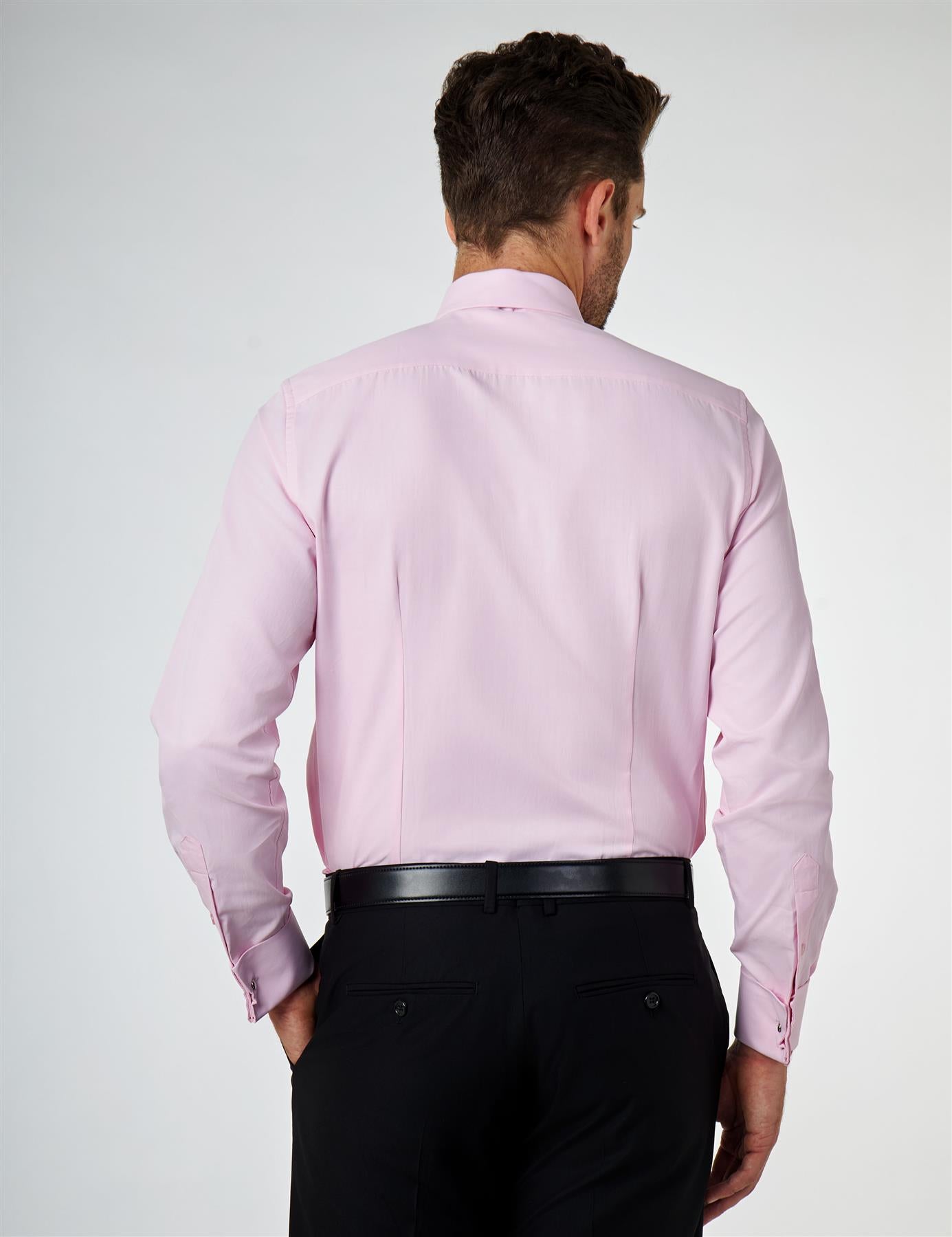 CLASSIC PINK DOUBLE CUFF TAILORED FIT SHIRT