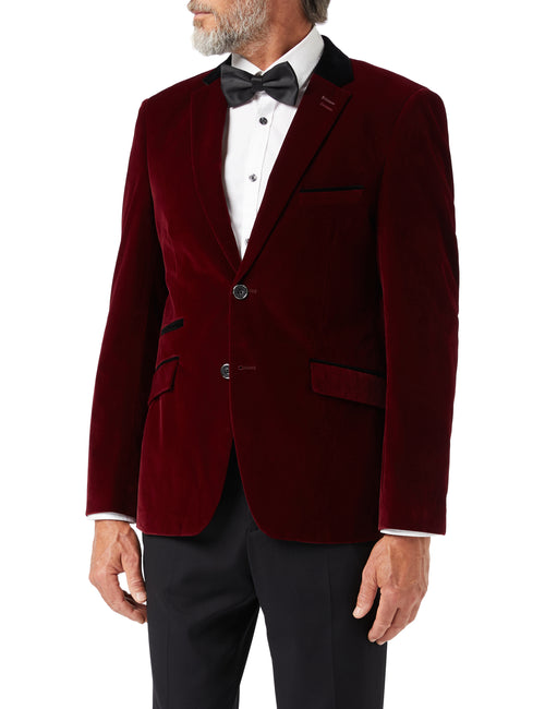 SAM - Blazer Velours Bordeaux