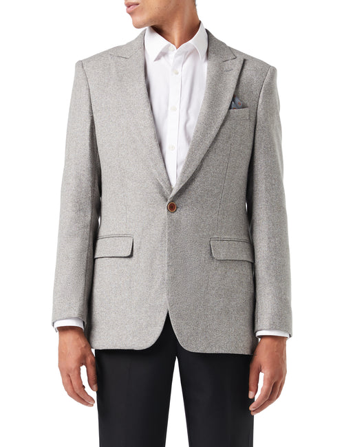 MARCO - BLAZER GRIS DÉCONTRACTÉ À BOUTONNAGE SIMPLE