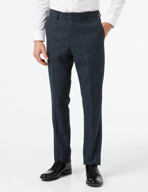 Calvin - Pantalon en tweed bleu vintage des années 1920 pour homme