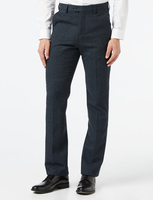 PANTALON TWEED BLEU