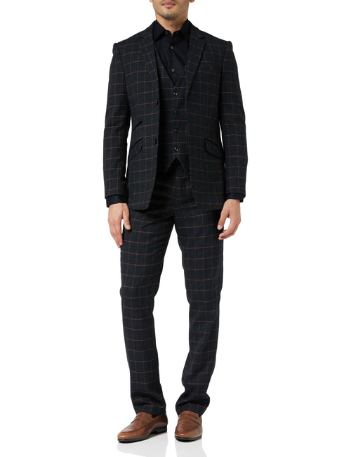 Roger - Orange Check on Black Suit