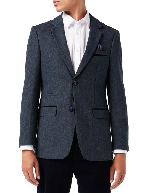 DANE - VESTE EN TWEED BLEU