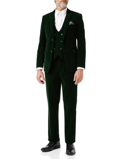 MAK - Green Velvet 3 Piece Wedding Suit