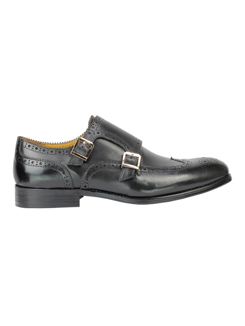 Mocassins Richelieu Noirs en Cuir Véritable