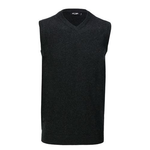 BLACK SLEEVELESS V NECK JUMPER