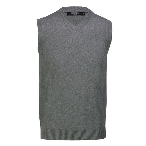 GREY SLEEVELESS V NECK JUMPER