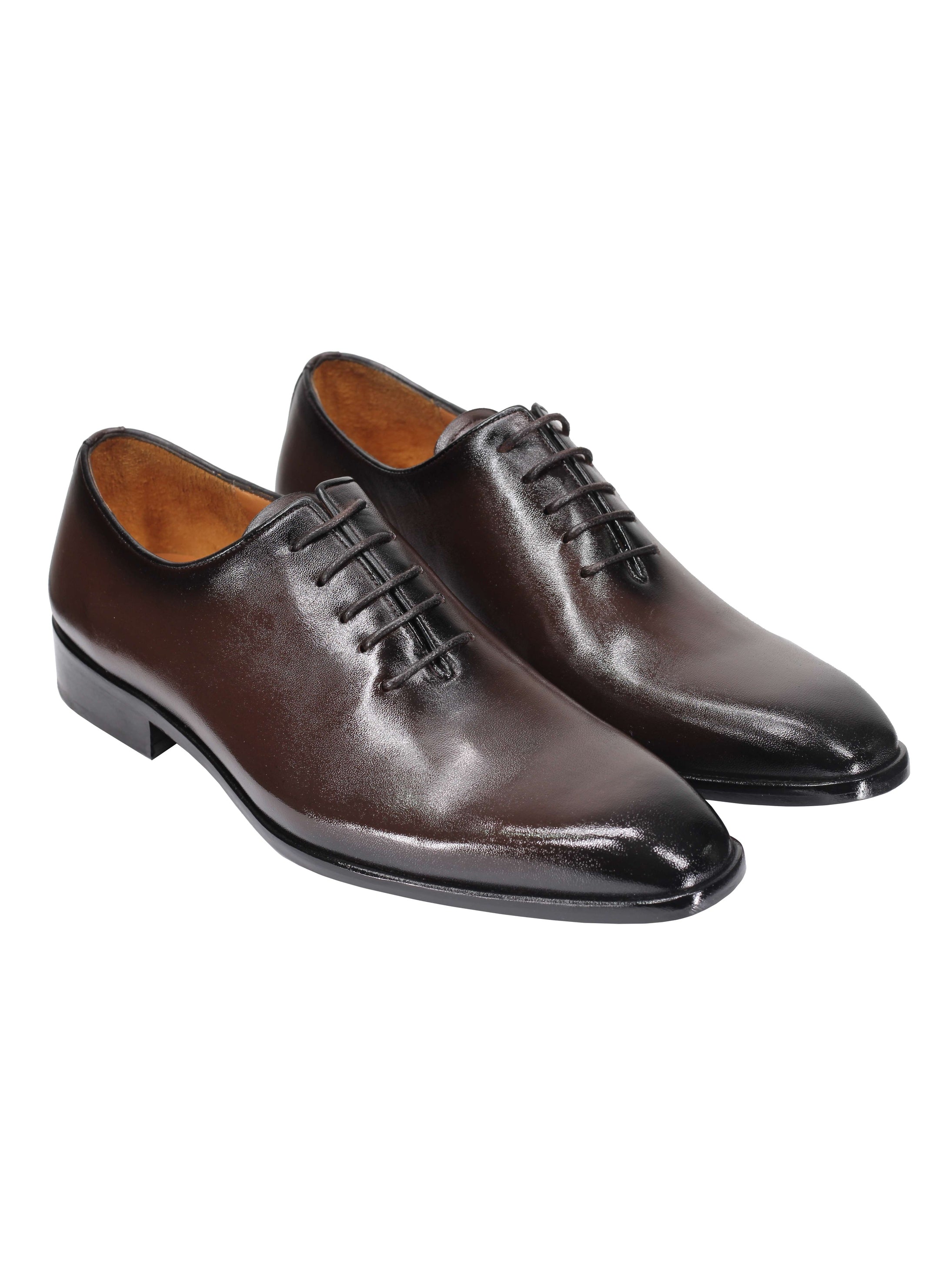 CALF LEATHER WHOLECUT OXFORD LACE UP SHOES IN BROWN – XPOSED
