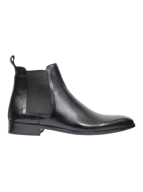 BOTTINES CHELSEA EN CUIR DE VEAU NOIR