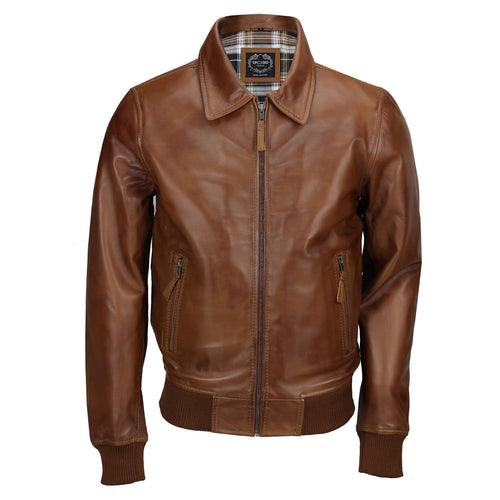 BOMBER-CONIC-BIKERJACKE MIT KRAGEN