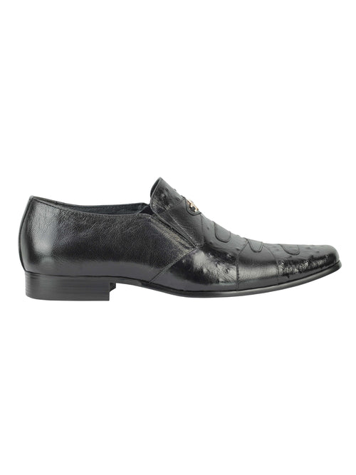 SCHWARZE SLIP-ON-SCHUHE AUS ECHTLEDER