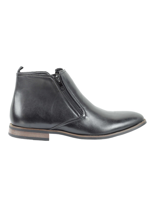 CHELSEA BOOTS EN SIMILI CUIR À LA CHEVILLE BASSE EN NOIR