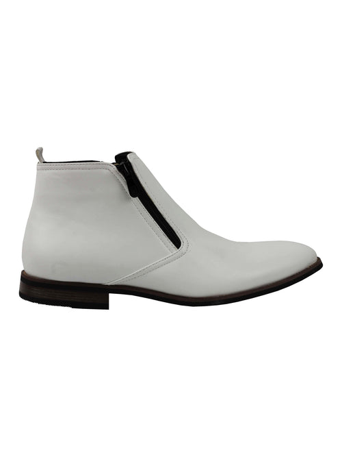 CHELSEA-STIEFEL AUS KUNSTLEDER MIT NIEDRIGEM ANKLE IN WEISS